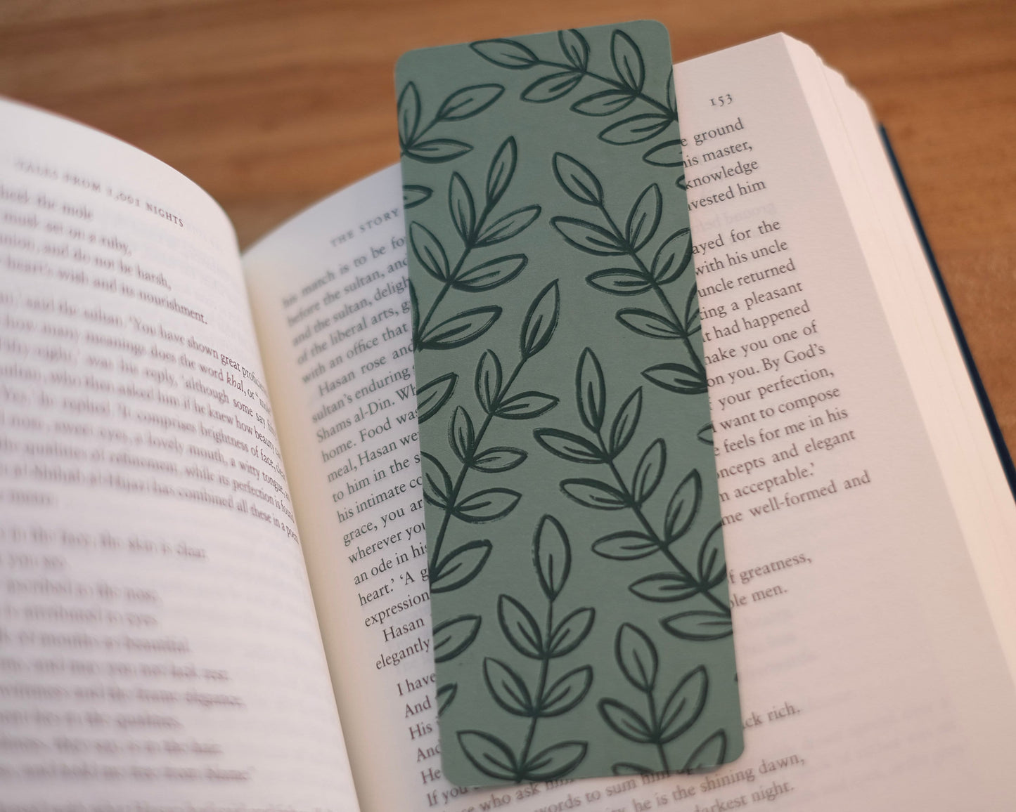 Leaf Print Bookmark