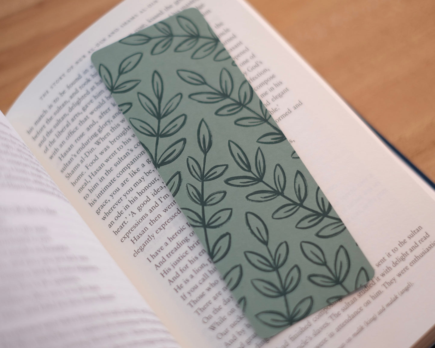 Leaf Print Bookmark