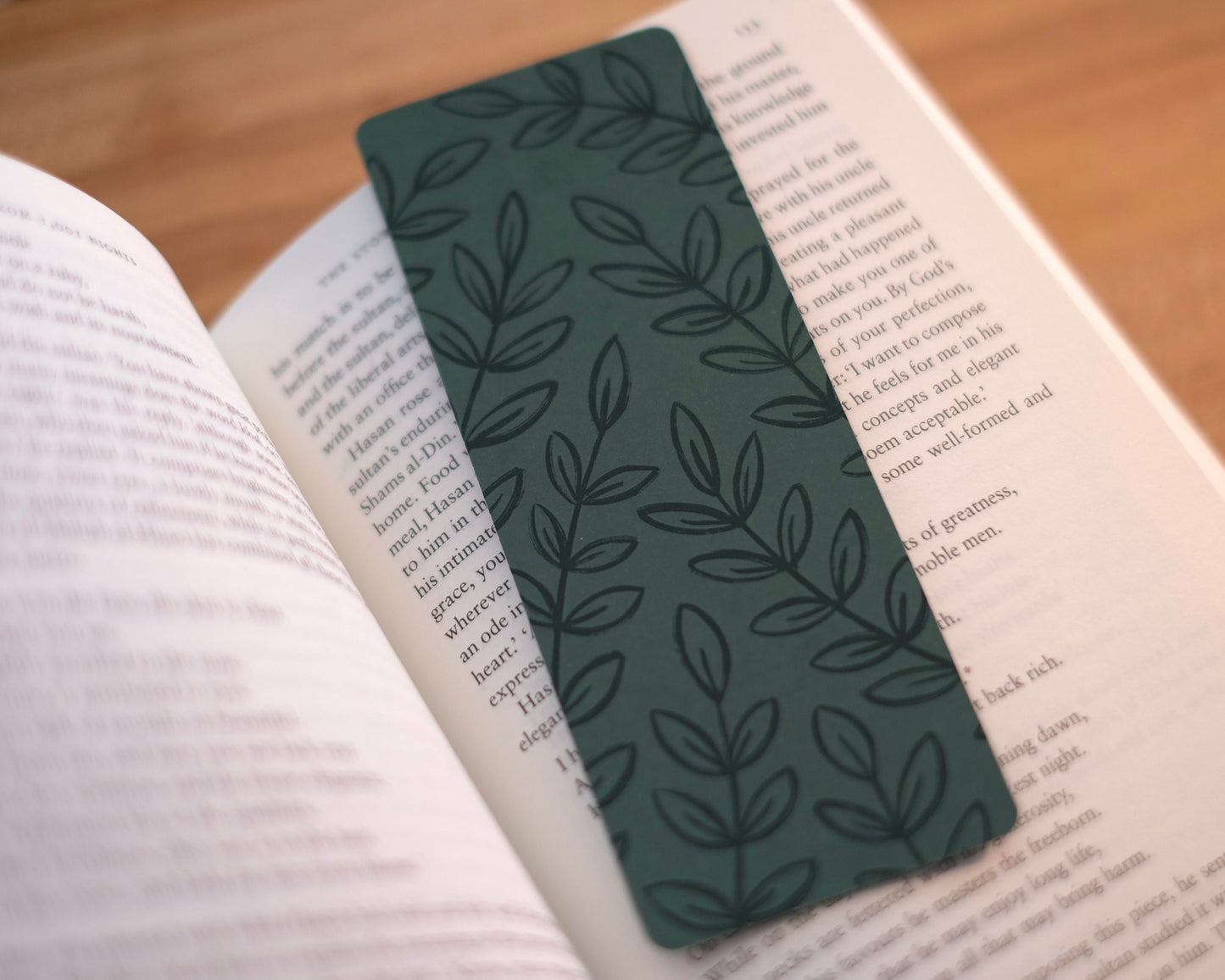 Leaf Print Bookmark