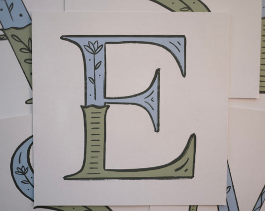 Hand-painted Letter Print