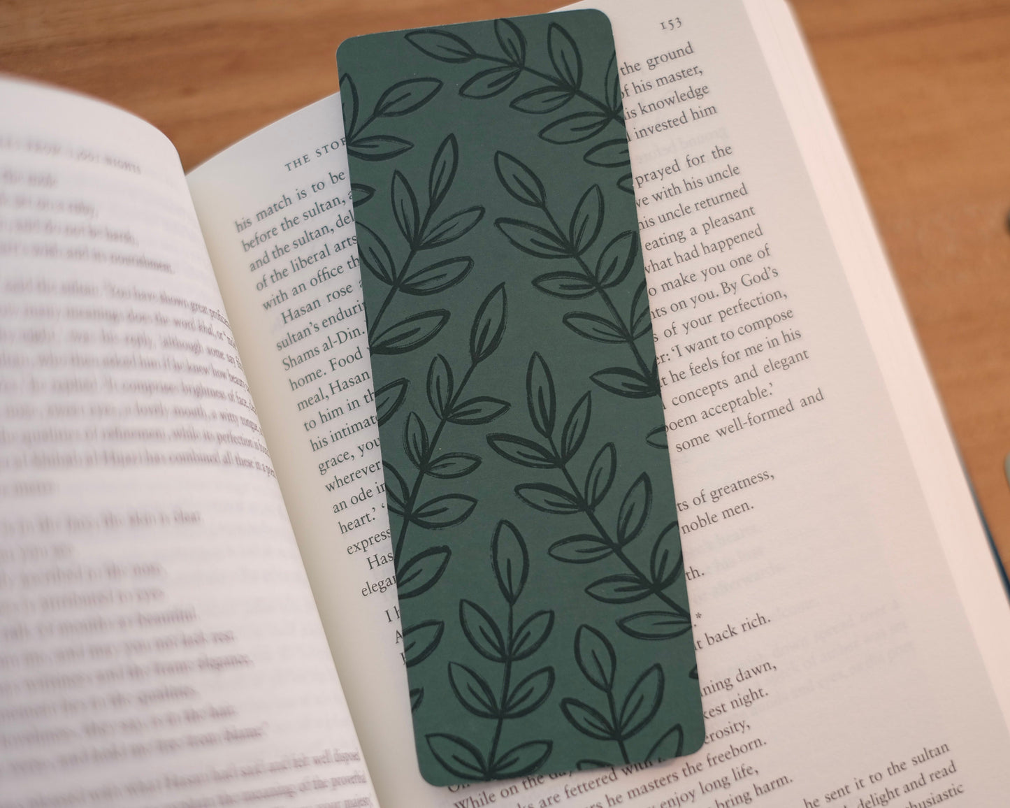 Leaf Print Bookmark