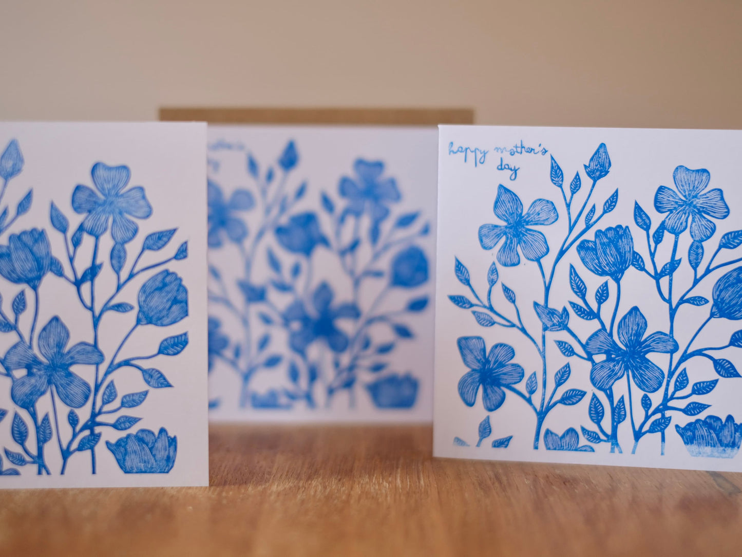 Linoprint Mother's Day Card