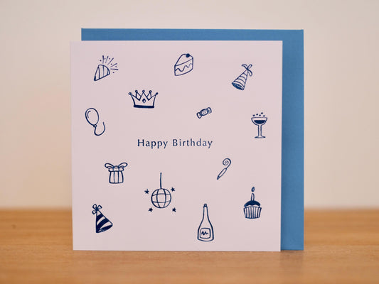 Handmade Birthday Icons Card